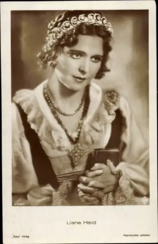 Ak Schauspielerin Liane Haid, Portrait, Ross Verlag 4758/1