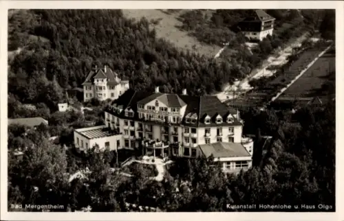 Ak Bad Mergentheim in Tauberfranken, Historisches Gebäude, Heilstatthaus Hohenlohe, Haus Olga, Ga