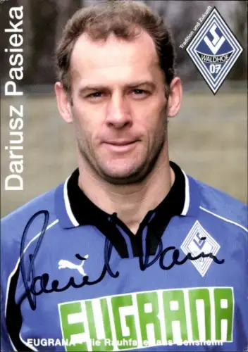 Autogrammkarte Fußballer Dariusz Pasieka, SV Waldhof Mannheim 07, Autogramm