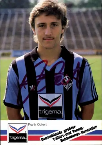 Autogrammkarte Fußballer Frank Ockert, SV Waldhof Mannheim 07, Autogramm