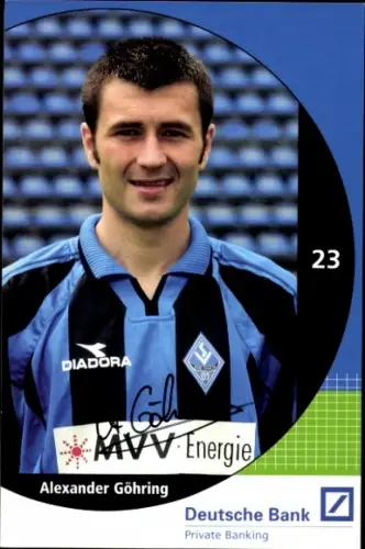 Autogrammkarte Fußballer Alexander Göhring, SV Waldhof Mannheim 07, Autogramm