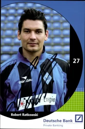 Autogrammkarte Fußballer Robert Ratkowski, SV Waldhof Mannheim 07, Autogramm