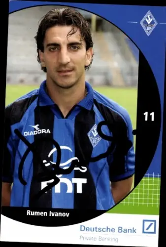 Autogrammkarte Fußballer Rumen Ivanov, SV Waldhof Mannheim 07, Autogramm