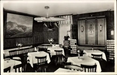 Ak Friedrichshafen am Bodensee, Sternen Seeterrasse, Fritz Kiedaisch, Zeppelin