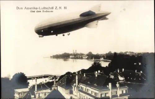 Foto Ak das Amerika Luftschiff Zeppelin R. III