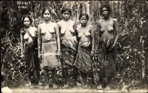 Foto Ak Asien, Frauen, Gruppenfoto