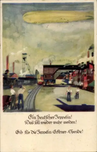 Ak Deutscher Zeppelin, Zeppelin-Eckener-Spende