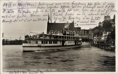 Ak Meersburg am Bodensee, Dampfer Allgäu, Hafen