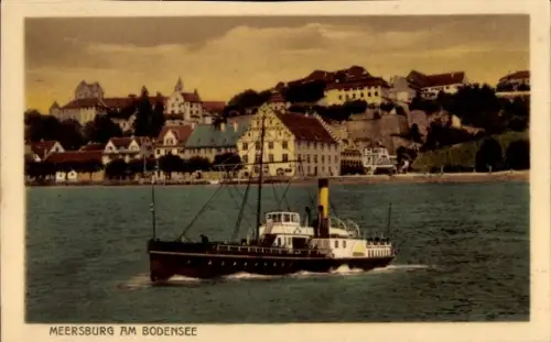Ak Meersburg am Bodensee, Dampfer