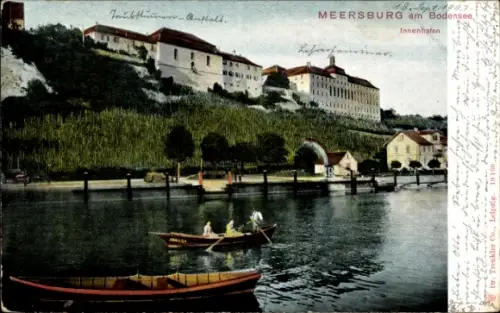 Ak Meersburg am Bodensee, Innenhafen