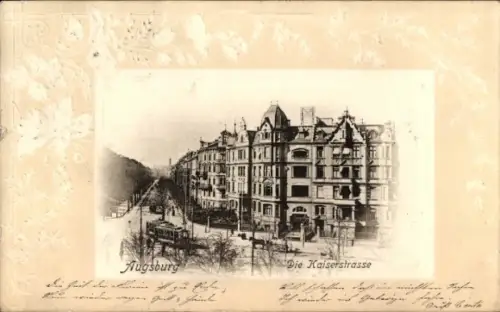 Präge Passepartout Ak Augsburg in Schwaben, Kaiserstraße