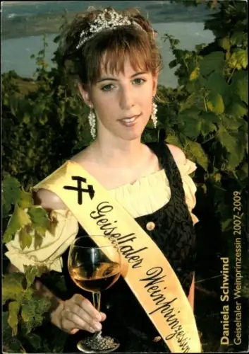 Ak Daniela Schwind, Weinprinzessin 2007-2009