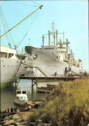 Ak Schmarl Rostock, Jugendtouristenhotel Traditionsschiff Typ Frieden