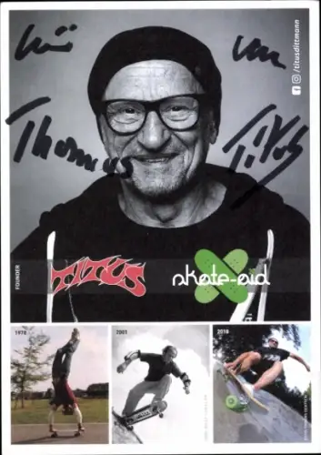 Ak Unternehmer Titus Dittmann, Skateboard, Autogramm