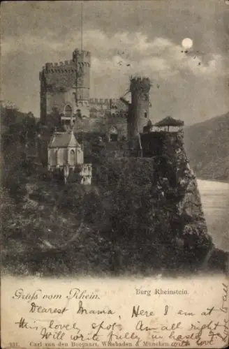 Ak Trechtingshausen am Rhein, Burg Rheinstein