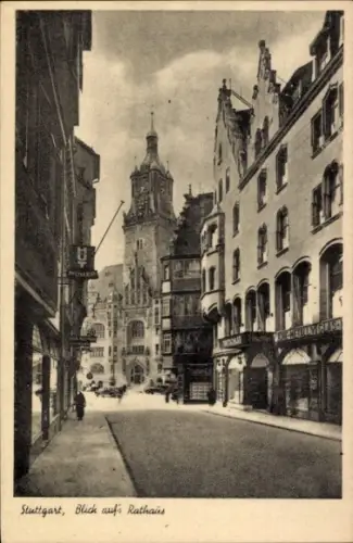 Ak Stuttgart am Neckar, Rathaus
