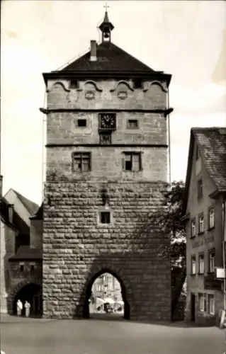 Ak Rottweil am Neckar, Schwarzes Tor,  Uhr,  Architektur