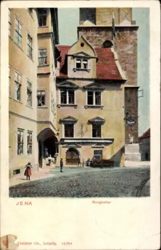 Ak Jena in Thüringen,  Burgkeller,  Gebäude, Straßenansicht