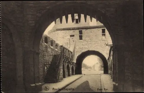 Ak Aachen, Aix la Chapelle, Brückentor