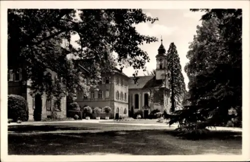 Ak Insel Mainau im Bodensee, Schloss, Schlosskirche, Bodensee, Echte Photographie