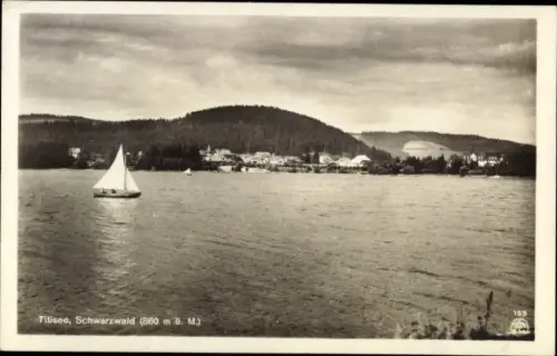 Ak Titisee Neustadt im Breisgau Hochschwarzwald,  Schwarzwald, Segelboot, Landschaft