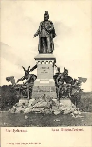 Ak Holtenau Kiel in Schleswig Holstein, Kaiser Wilhelm Denkmal, erbaut von Ernst Herter um 1900