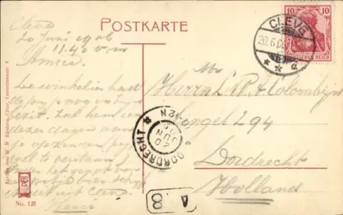 Ak Bad Cleve Kleve am Niederrhein,  Schwanenburg, See, Schwan