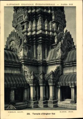 Ak Paris Frankreich, Exposition Coloniale Internationale 1931, Temple d'Angkor Vat