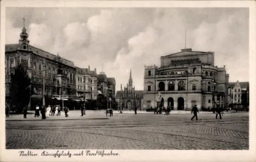 Ak Szczecin Stettin Pommern, Königsplatz, Theater