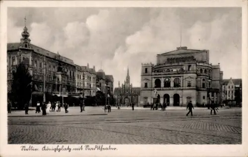 Ak Szczecin Stettin Pommern, Königsplatz, Stadttheater