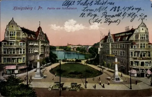 Ak Kaliningrad Königsberg Ostpreußen, am Schlossteich, Cafe Excelsior