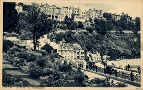 PC Torquay Devon England, Gardens, Promenade