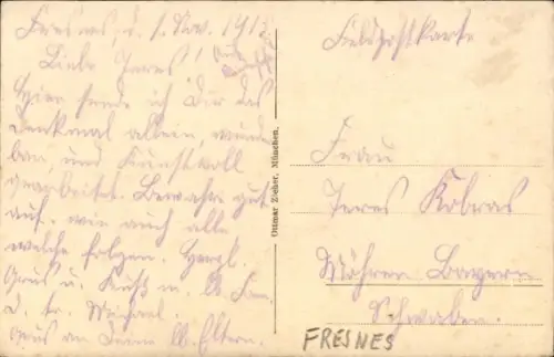 Ak Fresnes Frankreich, Soldatenfriedhof