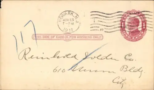 Ak Newark New Jersey USA, Korrespondenz, Anti-Tuberculosis Association