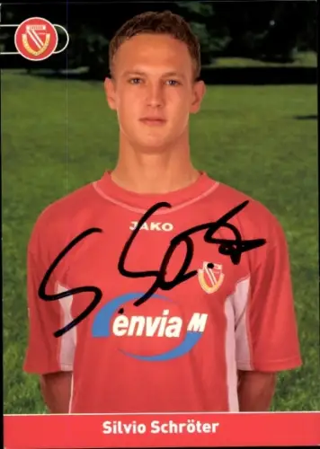 Autogrammkarte Fußballer Silvio Schröter, Energie Cottbus, Autogramm