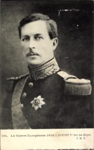 Ak König Albert I. von Belgien, Portrait, Uniform