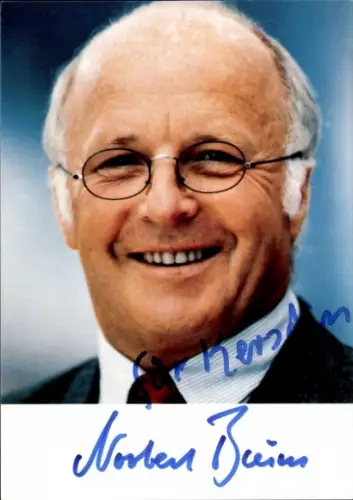 Autogrammkarte Politiker Norbert Blüm, Autogramm