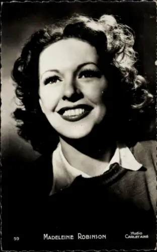 Ak Schauspielerin Madeleine Robinson, Portrait