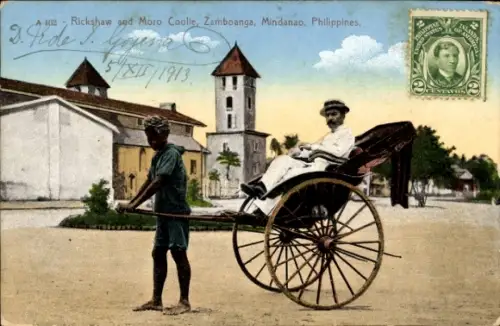 CPA Île de Mindanao, Philippines, Rickshaw and Moro Coolle, Zamboanga
