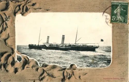 Passepartout Ak Dampfschiff auf dem Genfer See