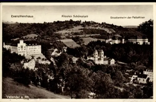Ak Schönstatt Vallendar am Rhein, Exerzitienhaus, Kloster Schönstatt, Studienheim der Pallottiner