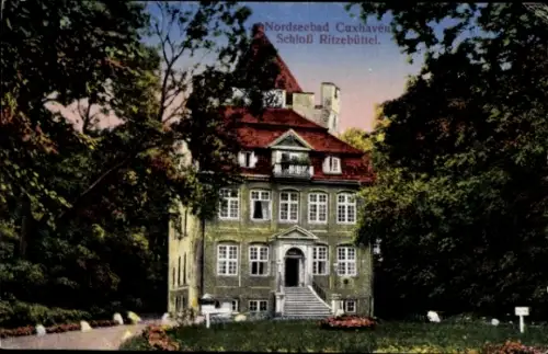 Ak Nordseebad Cuxhaven, Schloß Ritzebüttel, Nordseebad  Gebäude, Natur