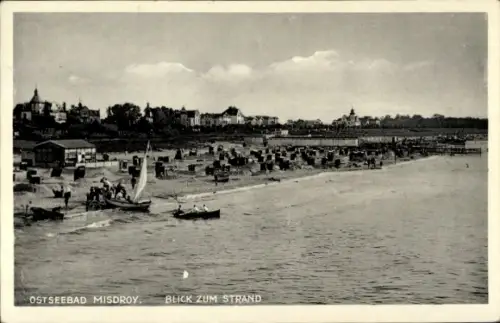 Ak Międzyzdroje Ostseebad Misdroy Pommern, Strand