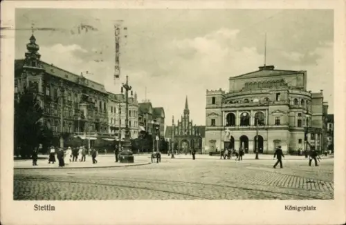 Ak Szczecin Stettin Pommern, Königsplatz