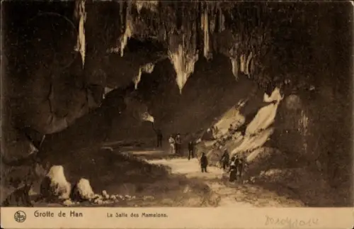 CPA Grotte de Han Han sur Lesse Wallonien Namur, Salle des Mamelons