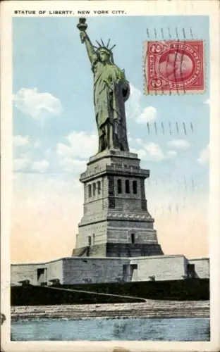 Ak New York City USA, Freiheitsstatue,  , 1923
