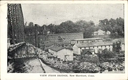 Ak New Hartford Connecticut USA, Teilansicht