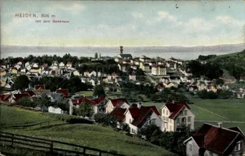 Ak Heiden Kanton Appenzell Außerrhoden, Gesamtansicht, Bodensee