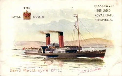 Ak Dampfer RMS Columba, David Mac Brayne Ltd