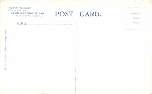Ak Dampfer RMS Columba, David Mac Brayne Ltd